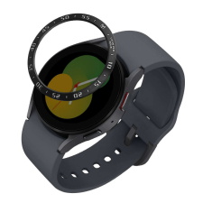 kwmobile számlapkeret Samsung Galaxy Watch 5 telefonhoz, fekete/ezüst, alumínium, KWM0000258Z001C okosóra kellék