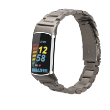 kwmobile szíj Fitbit Charge 6/Charge 5, ezüst, acél, KWM0000254K001C okosóra kellék