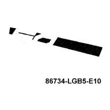 KYMCO 86734-LGB5-E10-T01 matrica Kymco Vázak, idomok, kiegészítők Matricák információs címke