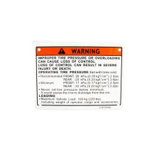 KYMCO MXER 150 "A" figyelmeztető tábla Kymco Tuning és kiegészítők Matricák egyéb motorkerékpár alkatrész