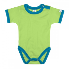 Kynga kivizöld-azúrkék rövid ujjú baba body 98 kombidressz, body