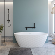  KYRA matt fehér szabadonálló kád kád, zuhanykabin