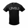 L3VEL3 - Classic T-Shirt - Logózott Póló (Fekete, S)