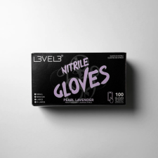 L3VEL3 - Nitrile Gloves - Nitril Gumikesztyű - 100 db (Pearl Lavender, XL) fodrászkellék