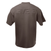 L3VEL3 - Oversized T-Shirt Back Logo - Oversized Póló, Hátsó Logóval (Sötét Szürke, S)
