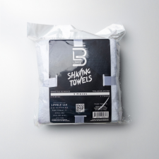 L3VEL3 - Shaving Towels 71x36 cm - 3 Darabos Prémium Törölköző Szett (Fehér) lakástextília