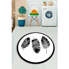  L'essential Maison Bathmat Black White Hoja (200) lakástextília