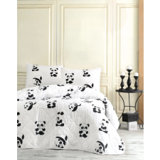  L'essential Maison Egyszemélyes Steppelt Ágytakaró Garnitúra Fekete-fehér Panda lakástextília