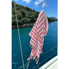  L'essential Maison Fouta (Tengerparti törölköző) Red Helen - Piros lakástextília