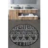  L'essential Maison Fürdőszoba szőnyeg, Fekete Antracit Fehér, Straordinario Black Circle Djt 200