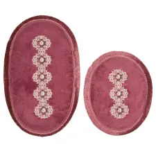  L'essentiel Maison Bathmat Set (2 Pieces) Fuchsia Aln_E4_806 lakástextília