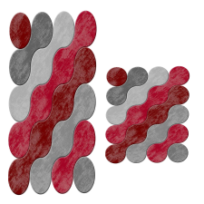  L'essentiel Maison Bathmat Set (2 Pieces) Red 21011715Kz lakástextília