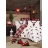  L'essentiel Maison Double Quilt Cover Set Claret Red White Geyik - Claret Red v2