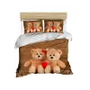  L'essentiel Maison Single Quilt Cover Set Brown White Red 203