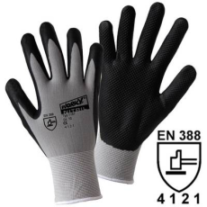 L+D worky NITRIL GRID 1167-11 Nylon Munkakesztyű Méret (kesztyű): 11, XXL EN 388 CAT II 1 pár (1167-11)