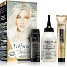 L´Oréal Paris L’Oréal Paris Préférence Le Blonding hajfesték a haj élénkítésére árnyalat 11.11 Ultra-Light Cool Crystal Blonde 1 db hajfesték, színező