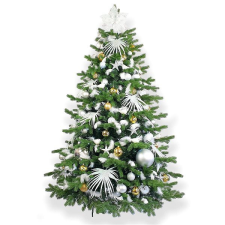 LAALU Díszített fa POLAR GOLD II 150 cm, 133 díszítéssel és dekorációval műfenyő