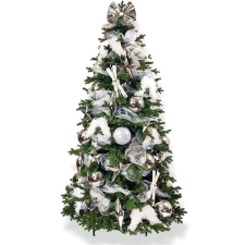 LAALU feldíszített karácsonyfa - Hóesés, 118 dísz, 300 cm műfenyő