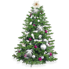 LAALU karácsonyfa díszítve - ÉSZAKI SARK II, 222 dísz, 450 cm műfenyő