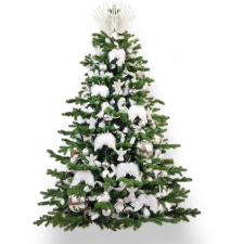 LAALU karácsonyfa feldíszítve - Angyalszárnyak, 97 dísz, 180 cm (LAU-2208-OZ-180B) műfenyő