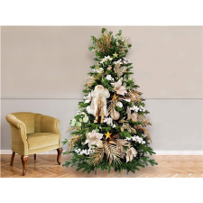 LAALU karácsonyfa feldíszítve - Champagne II, 169 dísz, 270 cm műfenyő