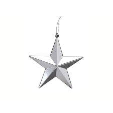 LAALU Karácsonyi dísz - csillag, ezüstszín, 20 cm karácsonyfadísz