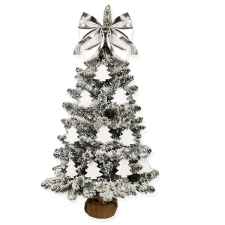LAALU LED fényekkel díszített karácsonyfa - Havas erdő, 23 dísz, 60 cm műfenyő