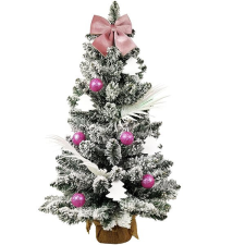 LAALU LED fényekkel díszített karácsonyfa - Rózsaszín ajándék, 26 dísz, 60 cm műfenyő
