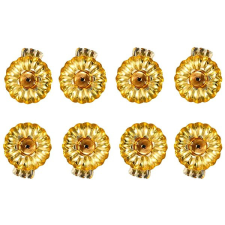 LAALU Sada 8 ks skřipců na svíčku zlatá kytička karácsonyfadísz