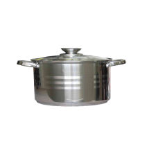  Lábas Inox 2,3 Literes Üveg Fedővel 18cm edény