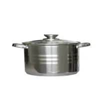  Lábas Inox 6,9 Literes Üveg Fedővel 26cm edény