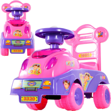 Lábbal hajtható babataxi, dallamokkal, pink lábbal hajtható járgány