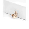  Labret köves levéllel - rosegold szín