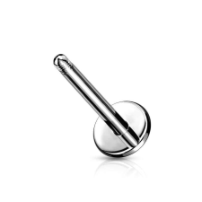 Labret szár 10mm (ezüst szín) testékszer