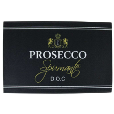Lábtörlő, Prosecco felirattal, fekete, 75 x 50 cm lakástextília