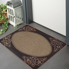  Lábtörlő Star Bronz Ovál virág mintás Bézs gumis 45x75cm lakástextília