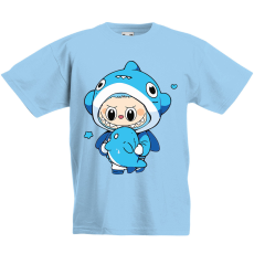  Labubu - Kék cápa jelmezes gyerek póló