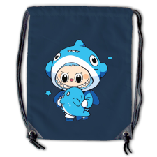  Labubu - Kék cápa jelmezes tornazsák tornazsák