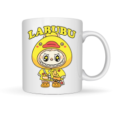  Labubu - Sárga esőkabátos bögre bögrék, csészék