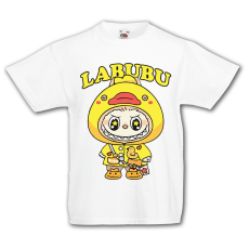  Labubu - Sárga esőkabátos gyerek póló