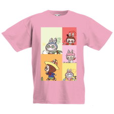  Labubu - Színes karakter kollázs gyerek póló gyerek póló