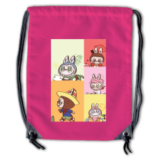  Labubu - Színes karakter kollázs tornazsák tornazsák