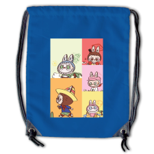  Labubu - Színes karakter kollázs tornazsák tornazsák