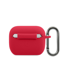Lacoste Glossy Printing Logo AirPods Pro szilikon tok, piros audió kellék