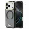 Lacoste IML Shockproof Petit Pique Gold Logo MagSafe tok, Apple iPhone 18 Pro - fekete