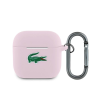 Lacoste Liquid Silicone Croc Logo tok AirPods 4 készülékhez rózsaszín