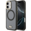 Lacoste PC/TPU Frosted Finish Gold Logo Apple iPhone 17 MagSafe tok kameravédő peremmel, fekete-arany