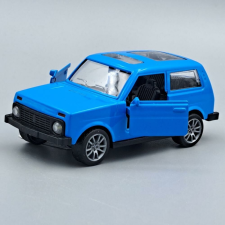  Lada Níva hanggal, fénnyel játékautó kék makett