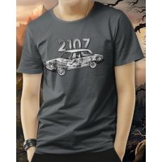  Ladás rally pólók - Lada 2107 póló