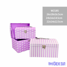  Ládikó Papírdoboz 3db/szett - Világos Lila dekorációs kellék